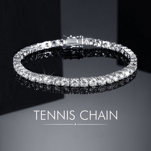 1 pcs Classic Foldover Clasp Tennis Bracelet