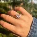 2 Pcs Marquise Cut Enhancer Wedding Bridal Set