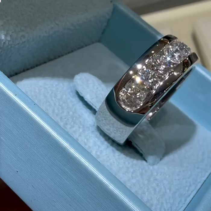 2ct Round Cut Zircon Sterling Silver Ring