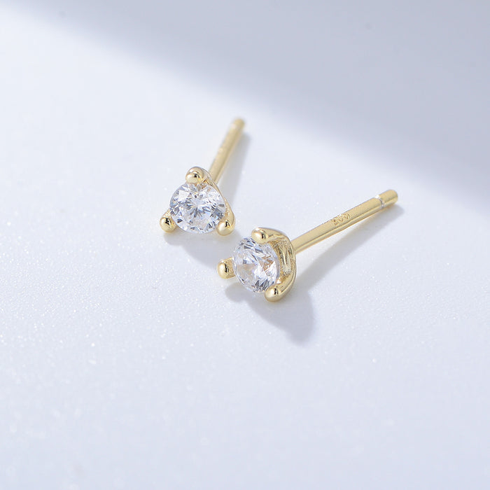 3 Prog Stud Earrings in Sterling Silver