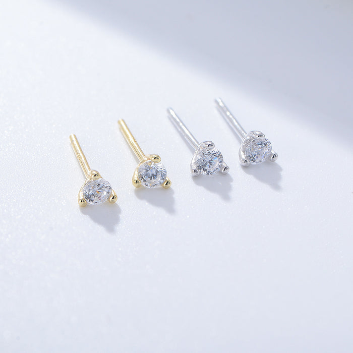 3 Prog Stud Earrings in Sterling Silver