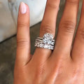 3PCS Golden Tone Cushion Cut Ring Set
