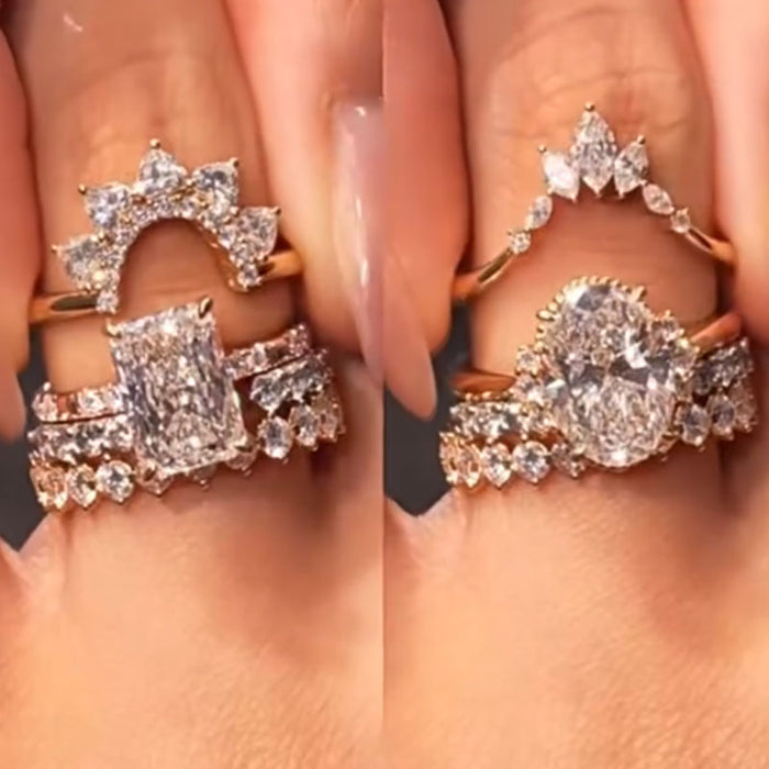 4 Pcs Exquisite Bridal Set In Sterling Silver
