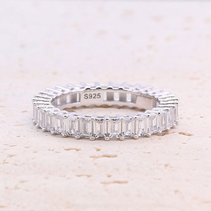 4.0ct Pear Cut Blue Gemstone Engagement ring with Eternity Band