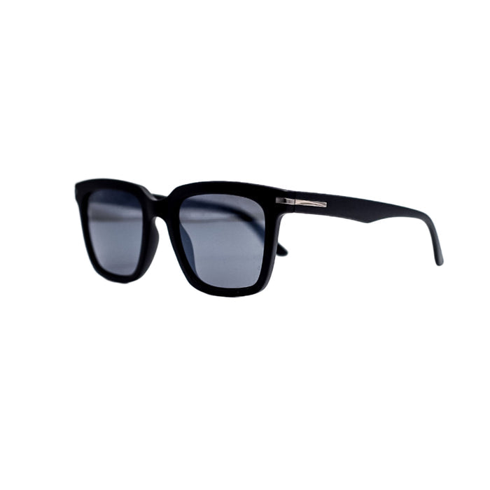 Black sunglasses on a white background