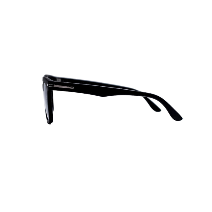 Black sunglasses on a white background