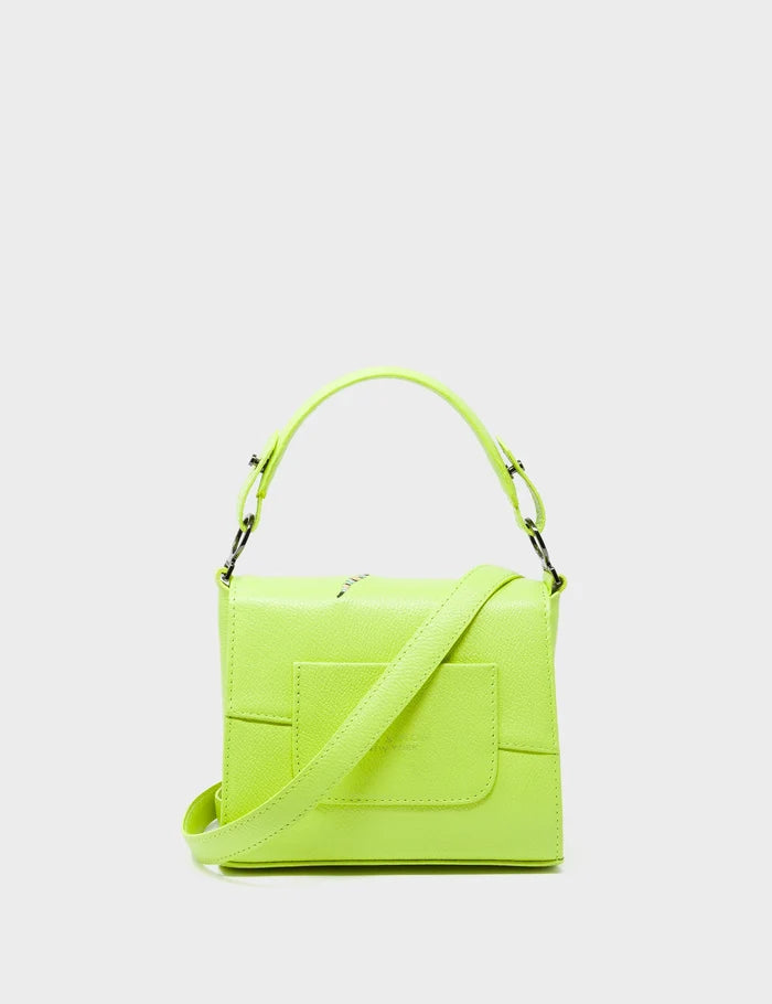 Anastasio Micro Crossbody Handbag Sharp Green Leather - Floralia Embroidery - Back