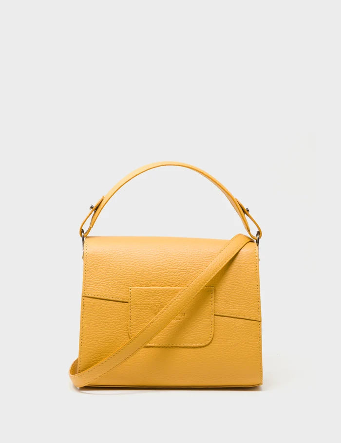 Anastasio Mini Crossbody Handbag Golden Glow Leather - Look Up - Back View