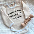 Baby Announcement Bodysuit | Wished for, Dreamt of, Loved