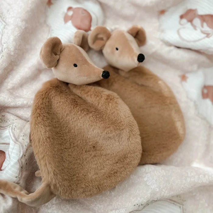 Baby Comforter Toy | ‘Squeak’ the Mouse Pop Ya Tot