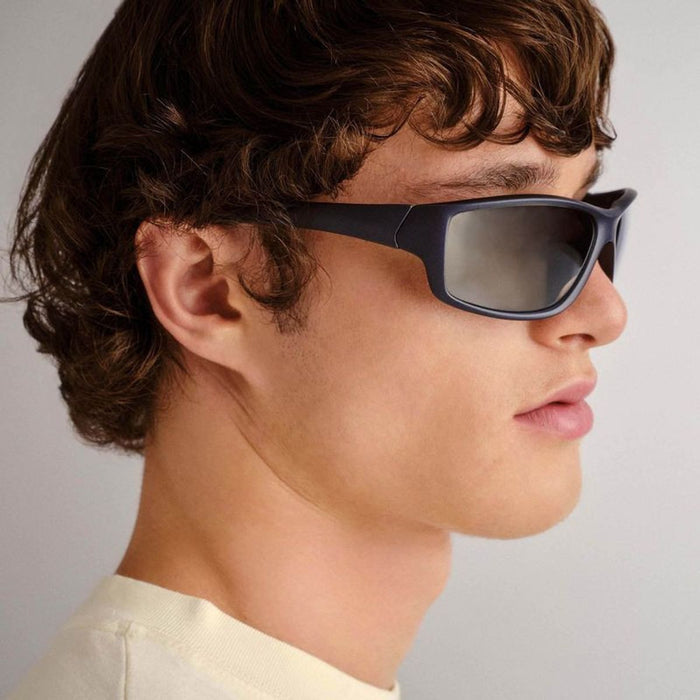 Barton, Matte Navy/Silver Mirror Polarised Lenses