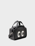 Benji Micro Crossbody Black Leather Bag - Look Up - Main View