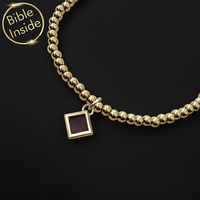 Gold finish nano Bible bracelet, thoughtful gifts for wife collection
