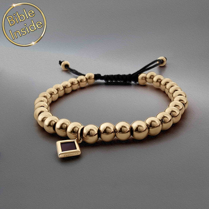 Gold finish biblical jewelry Firenze bracelet for everyday spiritual wear