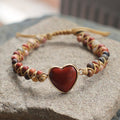 Bohemian Multi-Stone Woven Bracelet – Adjustable Natural Gemstone
