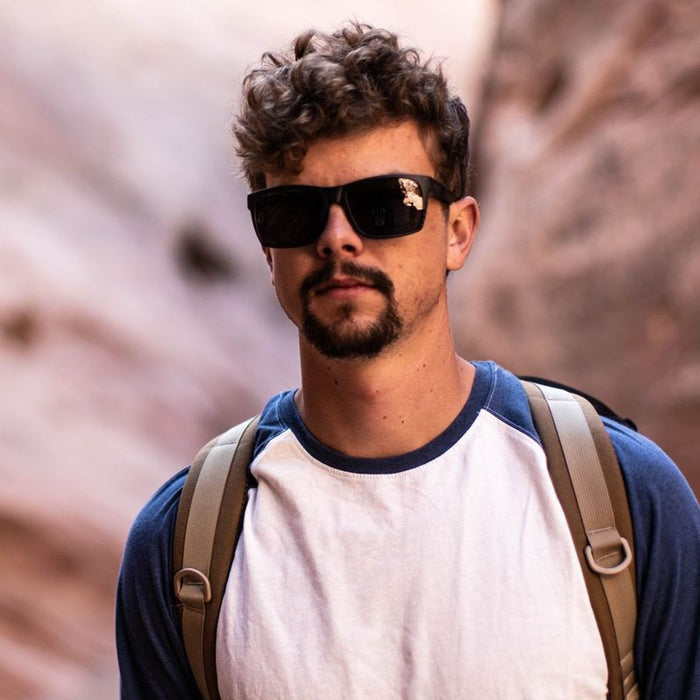 Brewer, Matte Black/Dark Grey Polarised Lenses