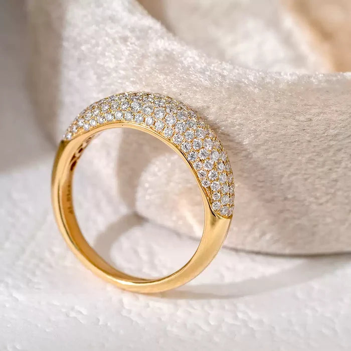 Brilliant Starry Sky Sterling Silver Engagement Ring