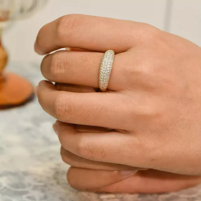 Brilliant Starry Sky Sterling Silver Engagement Ring