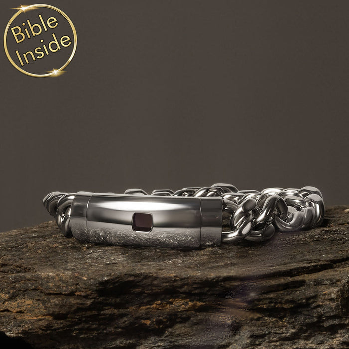 Christian wristband with miniature Bible chip – daily wear faith accessory