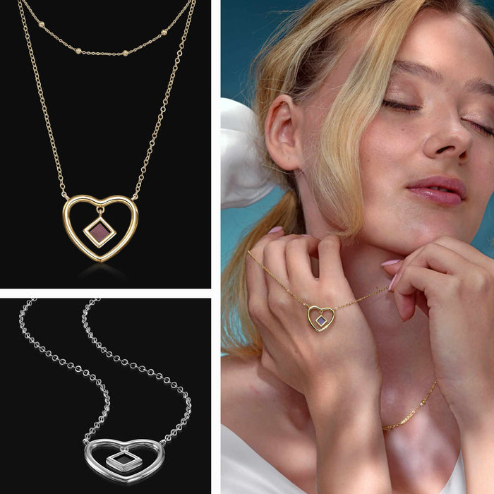 Christian gifts for women heart necklace with nano Bible – Shlama
