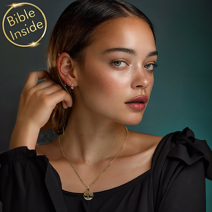 Gold Tree of Life necklace — a meaningful Christian wedding gift idea for her