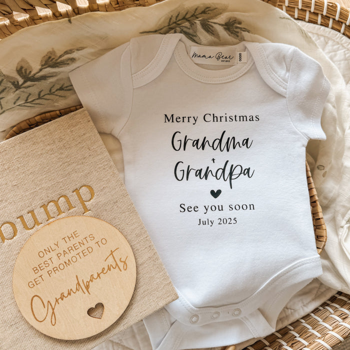 Christmas Baby Announcement Onesie | NAME CUSTOMISABLE