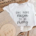 Christmas Pregnancy Announcement Onesie - One more reason to be merry