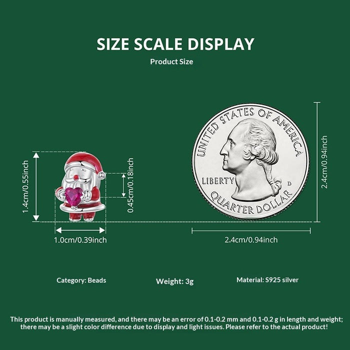 Christmas Themed 925 Sterling Silver Charms for Bracelets & Necklace