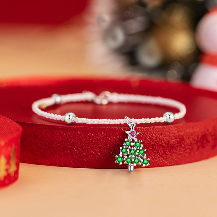 Christmas Tree 925 Sterling Silver Bracelet