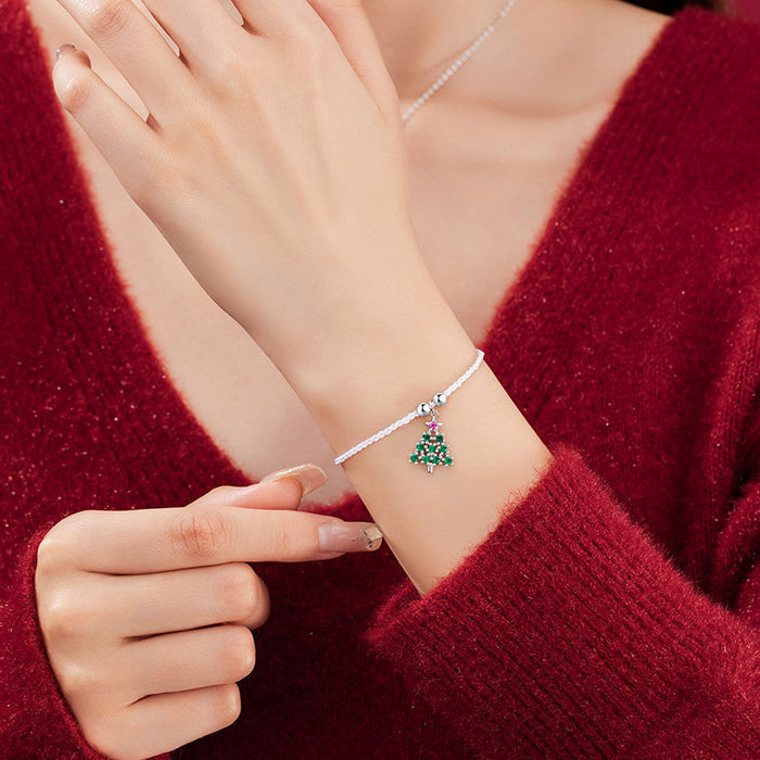 Christmas Tree 925 Sterling Silver Bracelet