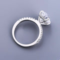 Classic 4 Prong Oval Cut Engagement Ring In Sterling Silver