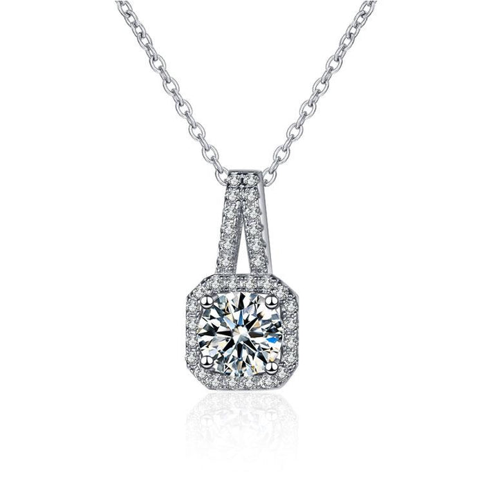 Classic Cushion Cut Pendant Necklace