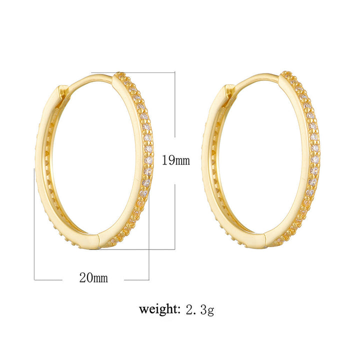 Classic Eternity Sterling Silver Hoop Earrings