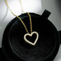 Classic Heart-Shaped Design 925 Sterling Silver Moissanite Necklace