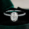 Classic Oval Moissanite Solitaire Engagement Ring in 925 Sterling Silver