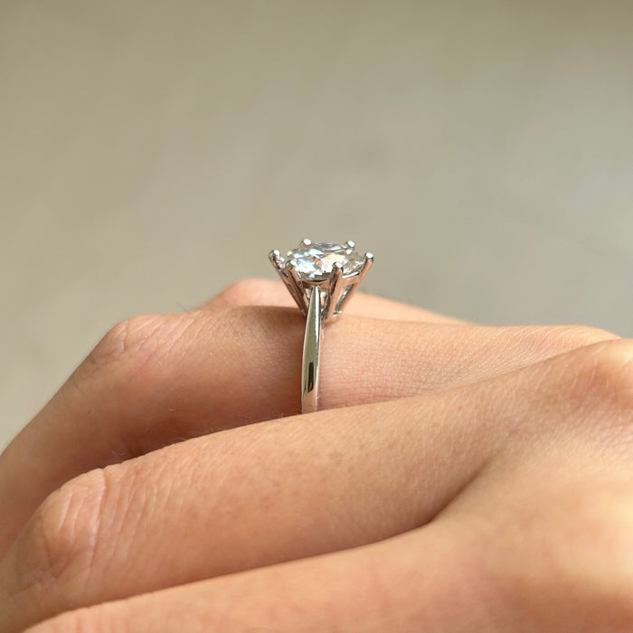 Classic Round Cut Enhancer Wedding Bridal Set In Sterling Silver