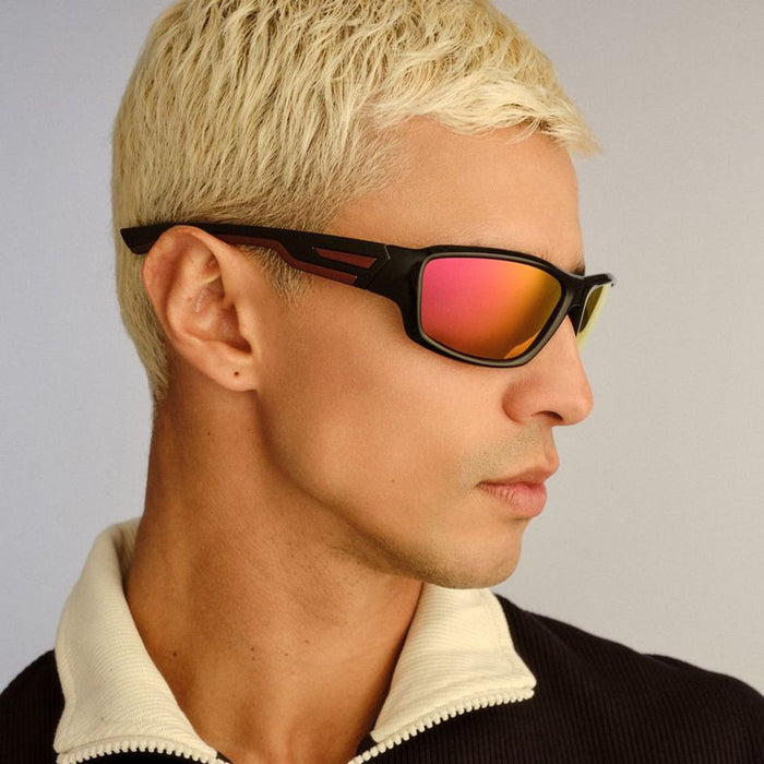Dargan, Black and Red/Red Mirror Polarised Lenses