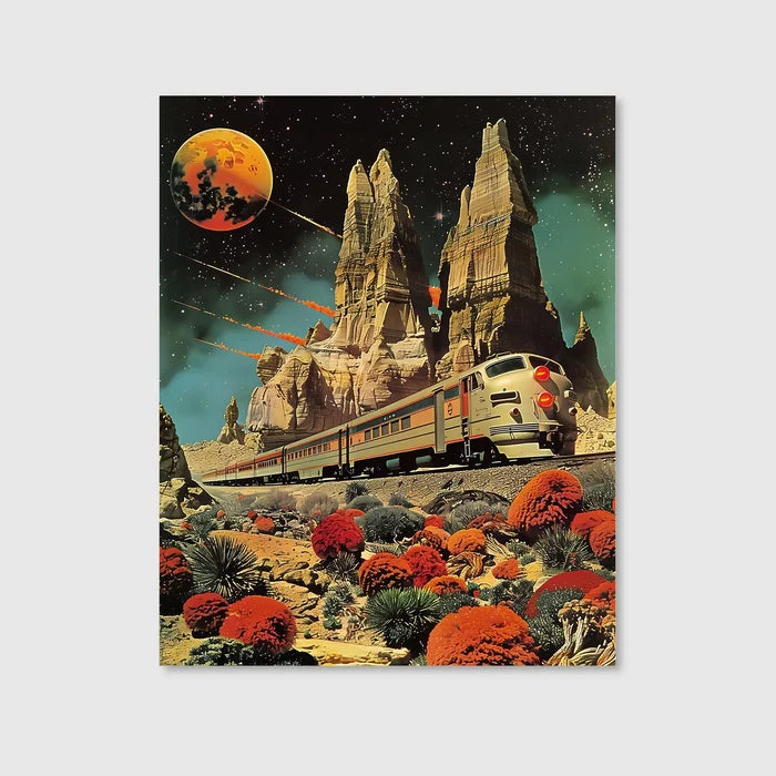 Desert Rails Beyond Stars (Graphic Only)