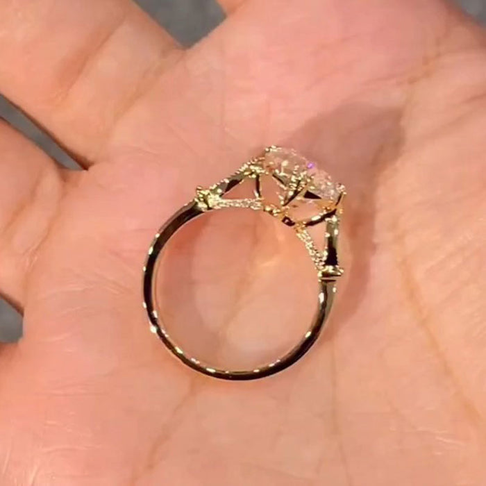 Elongated Cushion Cut Sterling Silver Ring