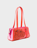 Esther Fiesta Red Satchel Mini Bag - Retro Tiger Embroidery - Main View