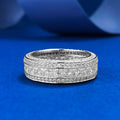 Exquisite 5 Rows Eternity Sterling Silver Band