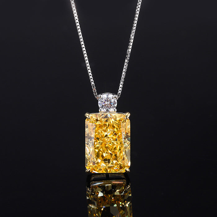 Exquisite Geometry Design Sterling Silver Pendant Necklace