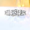 Fine Stone Sterling Silver Half Eternity Wedding Band