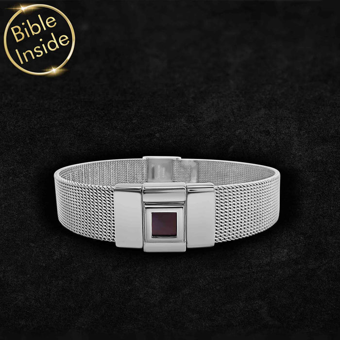 Knox-3 stainless steel bracelet – meaningful valentine gift for boyfriend, scripture inside