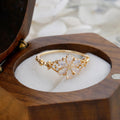 Flower Design 14K Gold Plated Ring