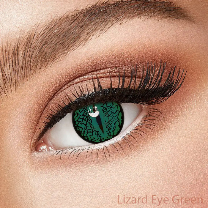 Fresh lady - Crazy Lens - Lizard Eye Green