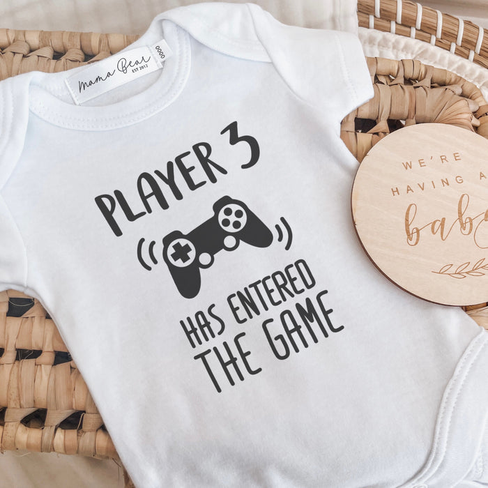Gaming Pregnancy Announcement Onesie - Player has entered the game