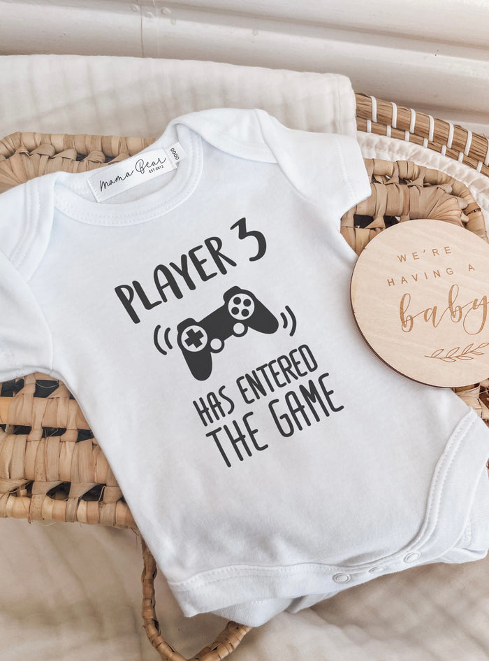 Gaming Pregnancy Announcement Onesie - Player has entered the game