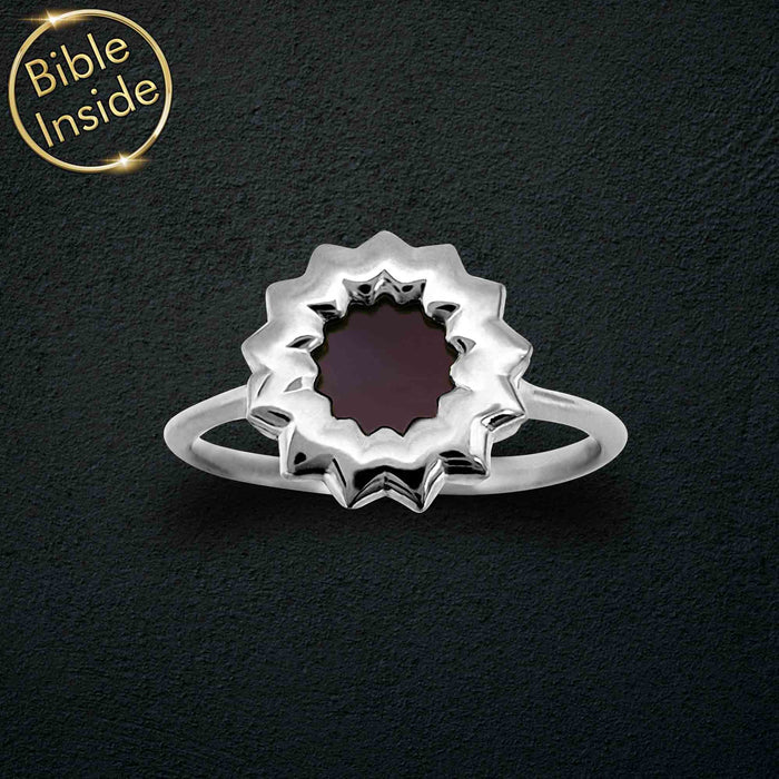 Mothers day Christian gift flower ring, special gift for Christian mom