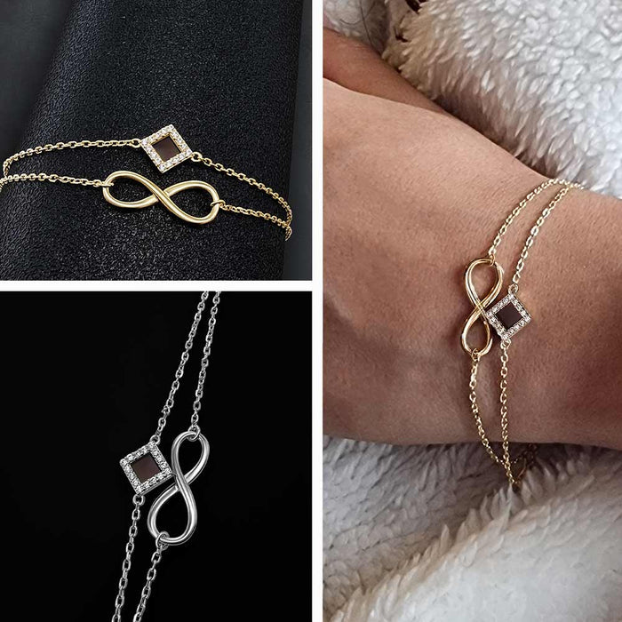 Gift for teacher on Valentine's Day – rhombus bracelet with nano Bible